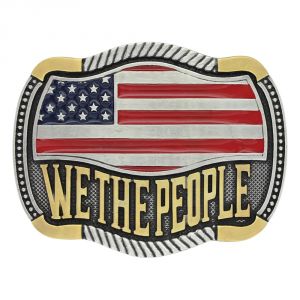 Montana Silversmiths We the People Flag Attitude Buckle (A667)